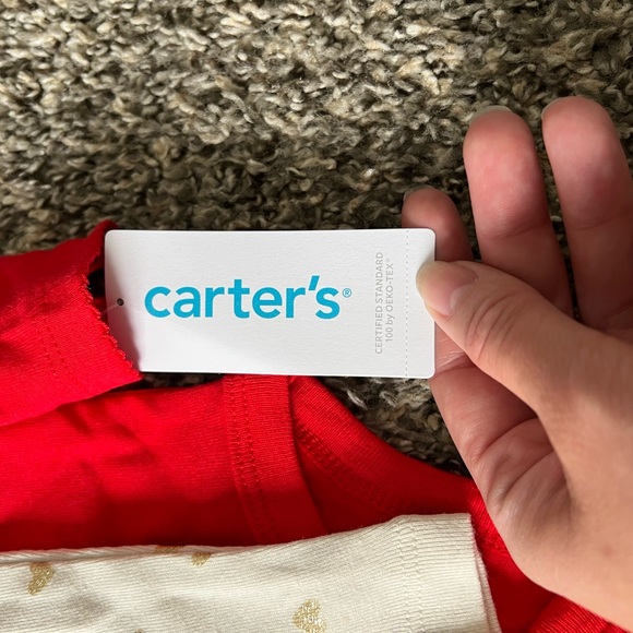 NEW NWT 3 month Christmas carters baby glitter set - Picture 5 of 6